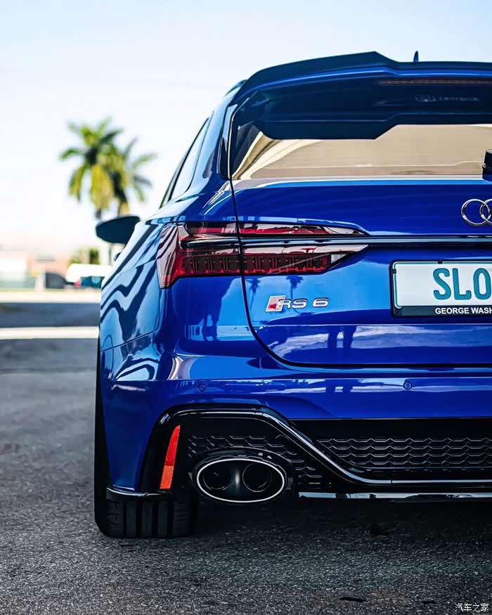 audi rs6 avant,气场十足的蓝朋友