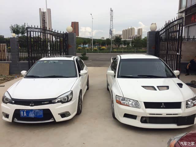 蓝瑟改纯正evo9代前脸,膜拜