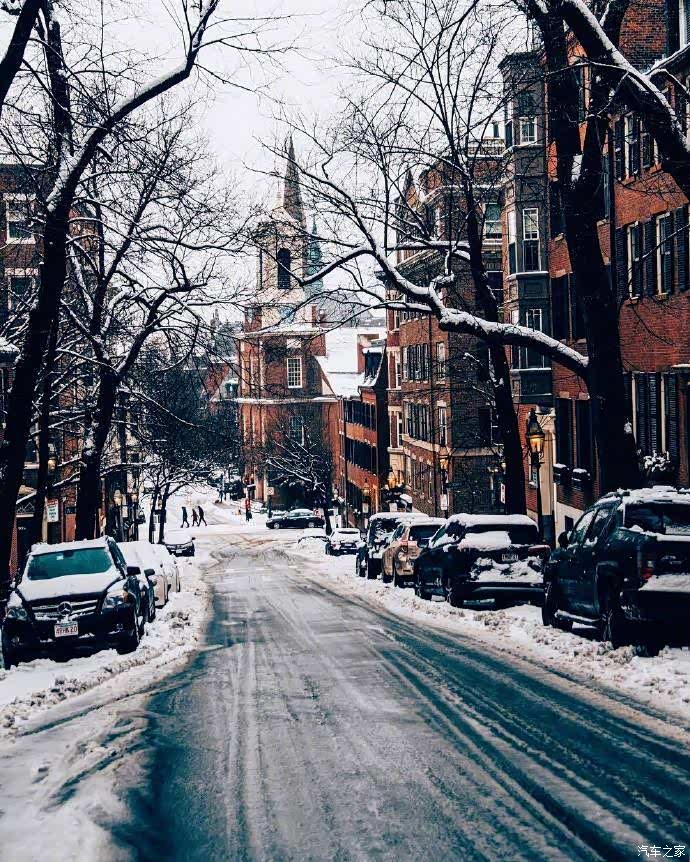波士顿的冬日街头,情调特别好