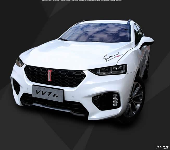 长城vv7安装中网标装饰框效果