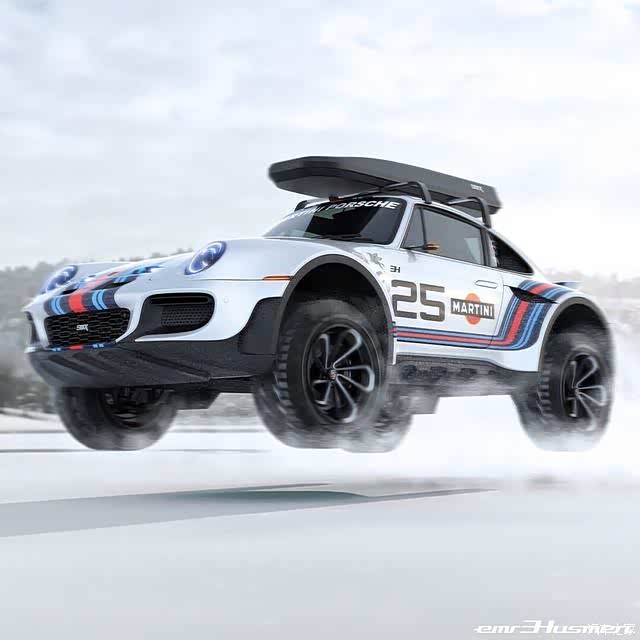 保时捷911跑车改装的雪地越野车