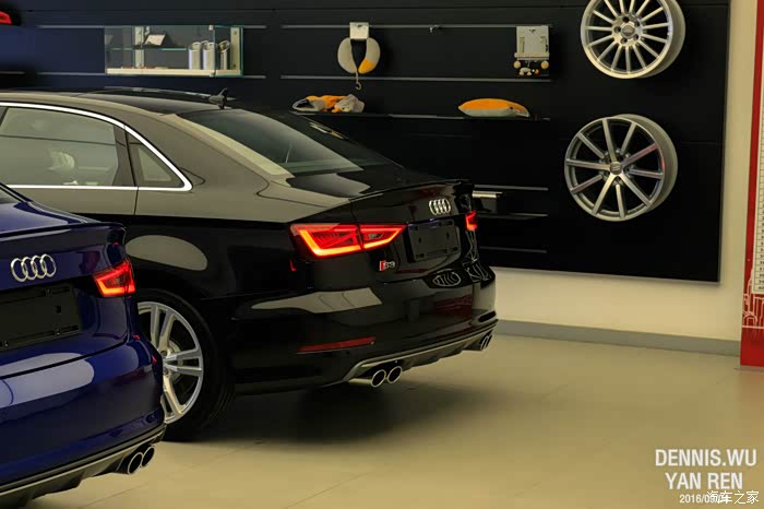 杭州首台2017款美洲豹黑奥迪s3提车作业
