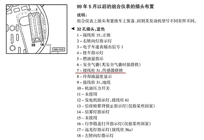 宝来故障灯图解说明图片