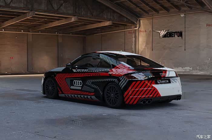 奥迪车身改色私人定制彩绘 黑白双拼系列