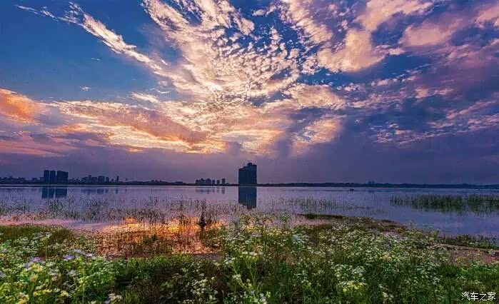 夜游长沙最大国际湿地公园松雅湖