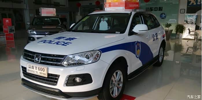 警车众泰t600霸气侧漏