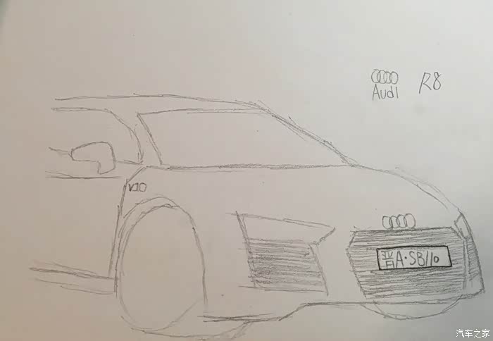 【手绘,不一般】第三期 audi奥迪r8