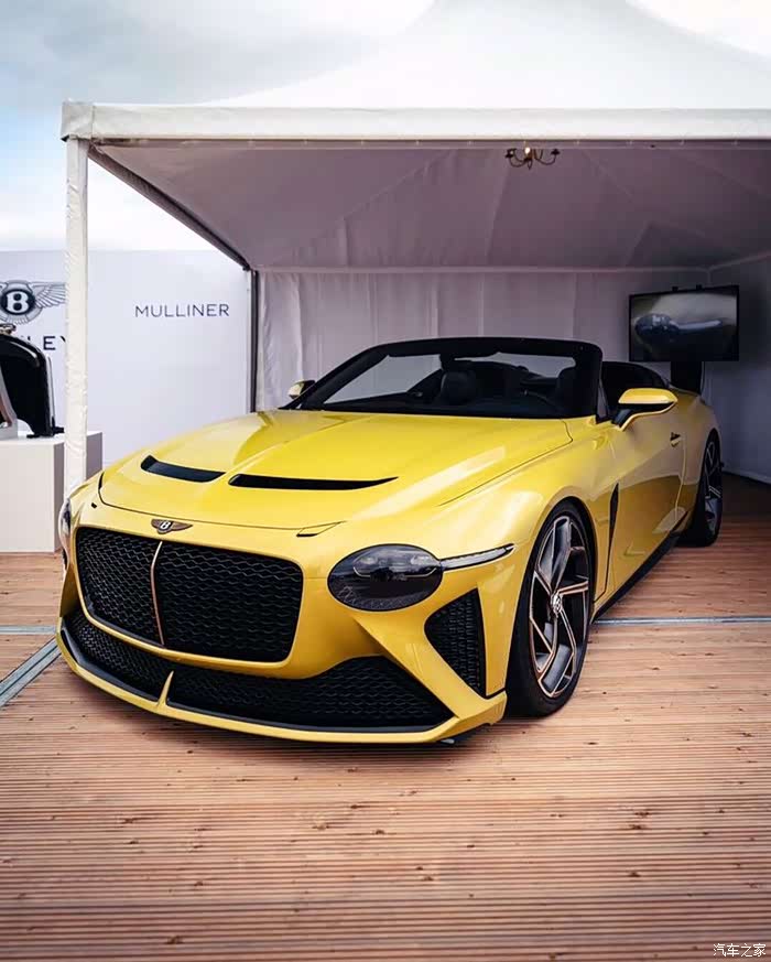 【图】黄色猛兽宾利,前脸给人不怒自威的感觉._宾利论坛_汽车之家论坛