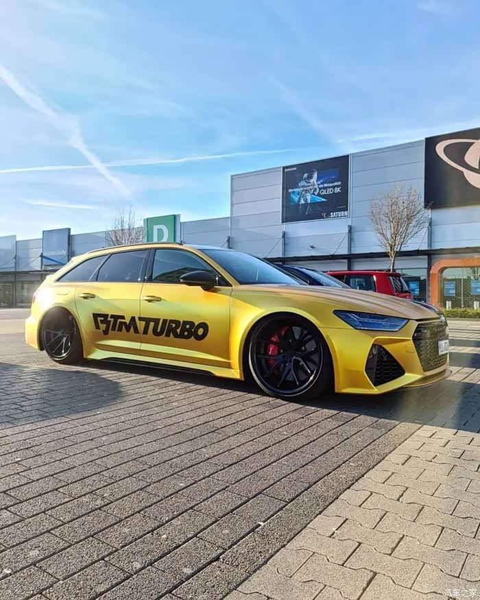 【图】audi rs6 avant.金黄色涂装很少见!_奥迪rs论坛_汽车之家论坛