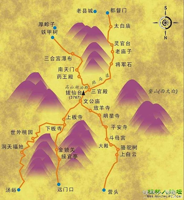秦岭鳌太路线图图片