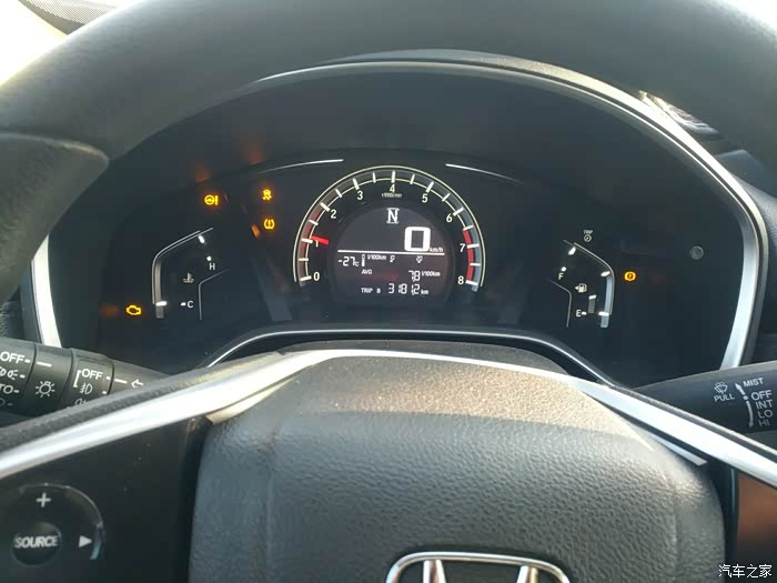 15t本田crv故障灯全亮刹车不管用