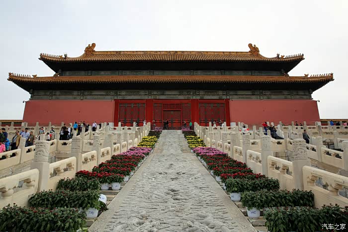 去故宫博物院乾清门广场拍摄开封菊花展