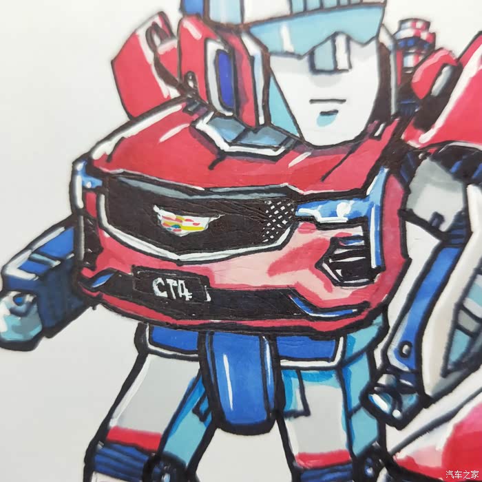 打卡2020q版手绘ct4汽车人变身带视频