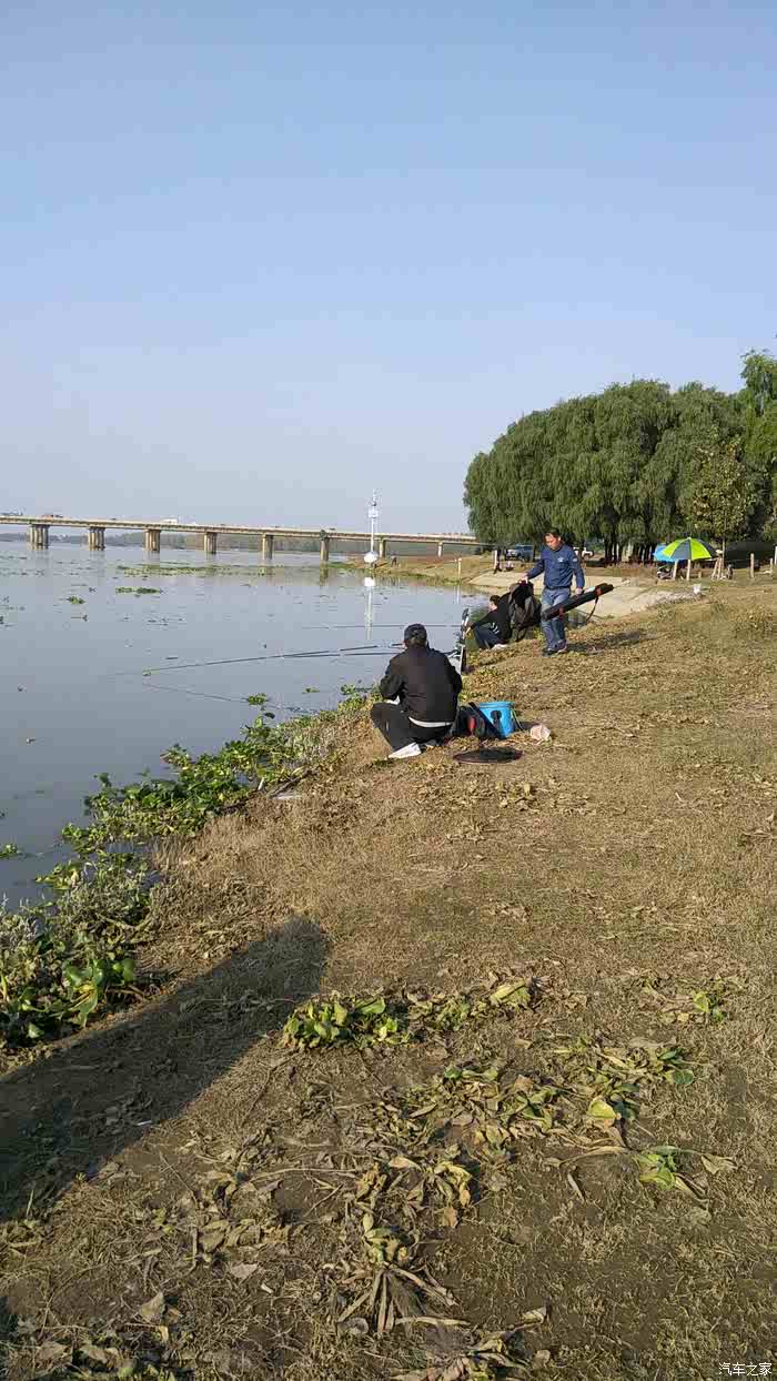 耐心的等待,周末驾车与朋友河边钓鱼!