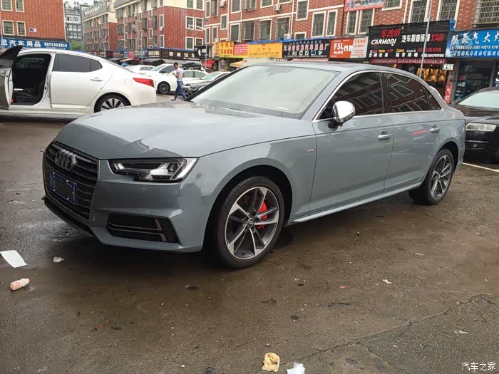 奥迪a4l改色案例分享水泥灰