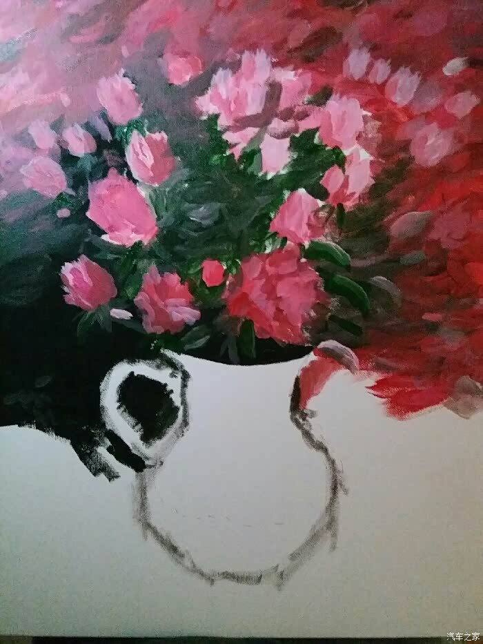 本人保时捷的忠实粉丝,来看看我画的油画,第一次画油画