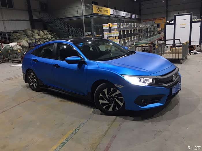 【图】十代黑思自己动手贴膜,浅蓝_思域论坛_汽车之家论坛