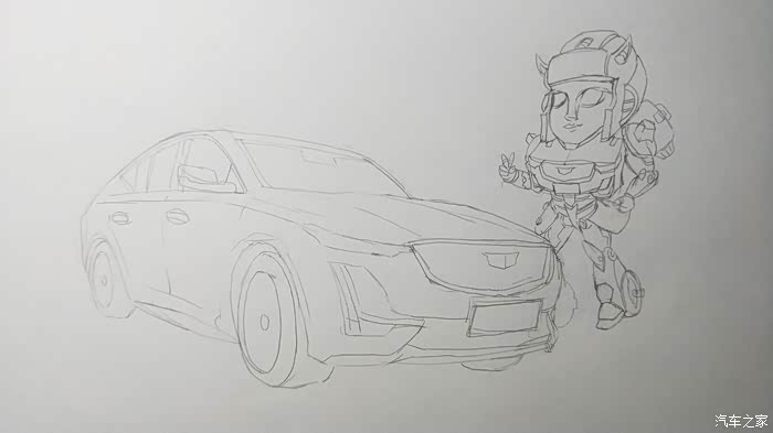 【打卡2020】q版手绘,原创ct5汽车人女角色