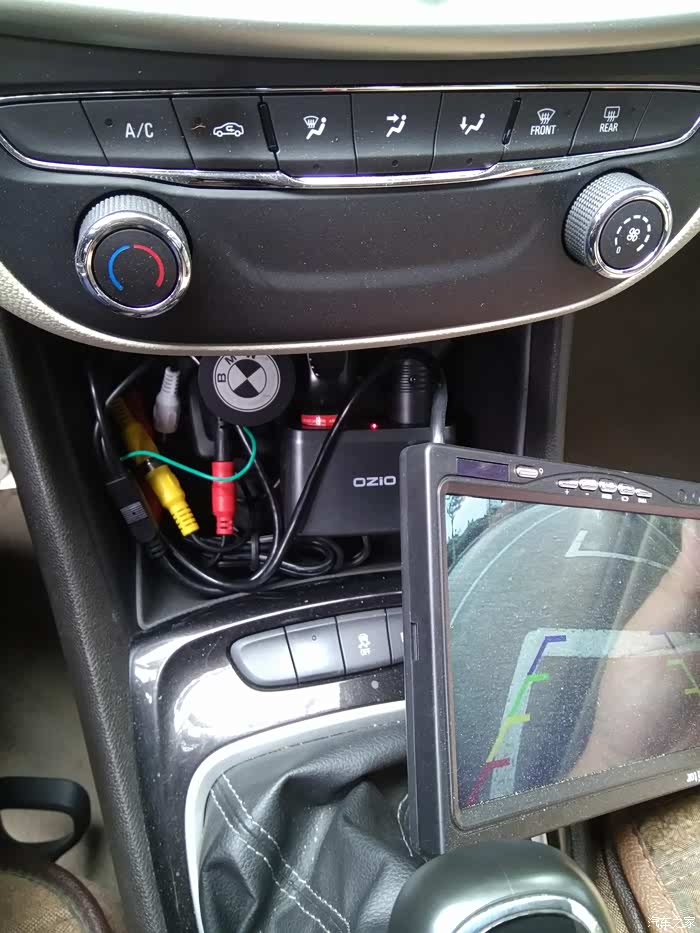 别克威朗15s手动进取,点烟器位改装倒车影像.