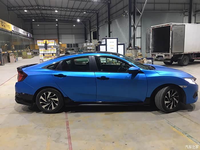 【图】十代黑思自己动手贴膜,浅蓝_思域论坛_汽车之家论坛