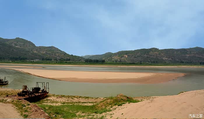 黄河画廊欣赏壁画,沙洲之上戏水玩沙---临县黄河画廊