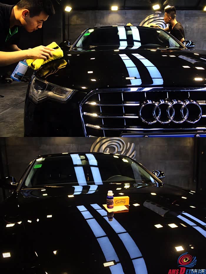 奥迪a6lcarpro陶瓷石英纳米镀晶作业