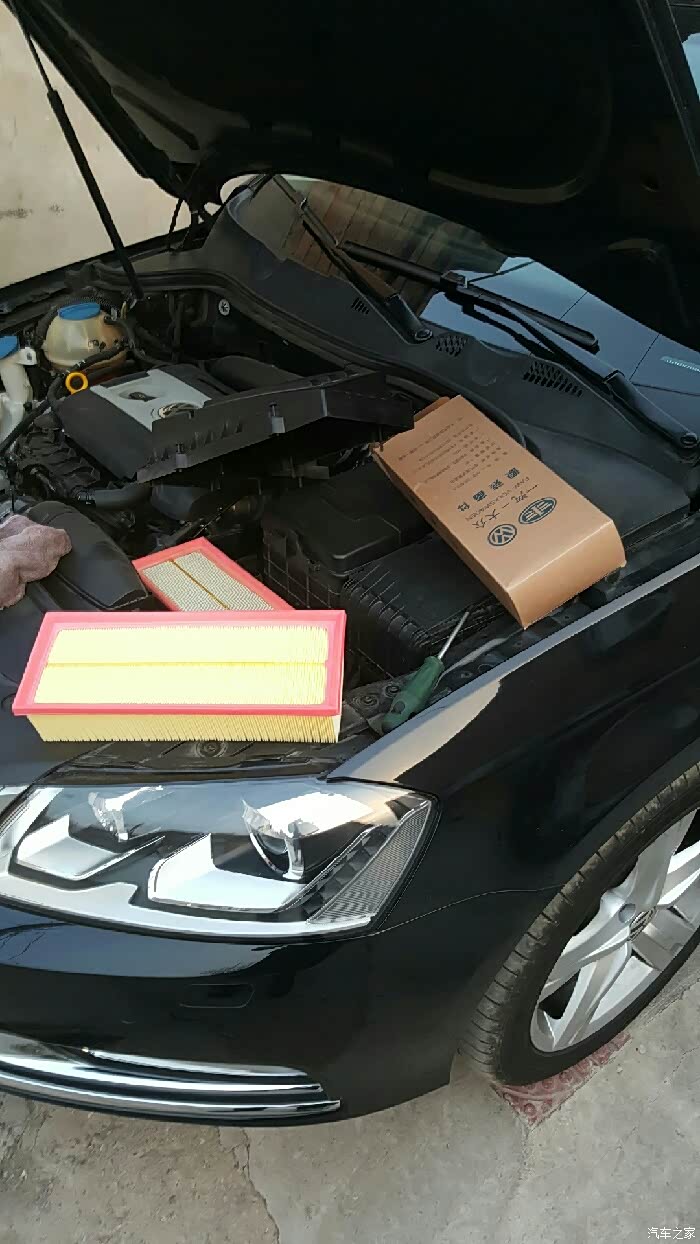 【图】2t大迈分分钟自己动手换空滤作业,美美的_迈腾论坛_汽车之家