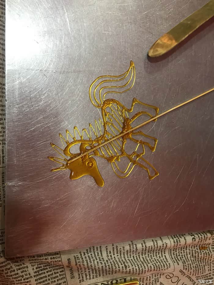 糖画,因为孩子属马,所以选择了马