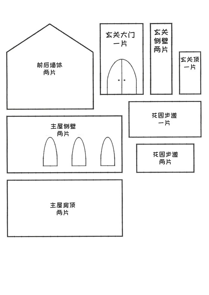 姜饼屋尺寸图 平面图图片