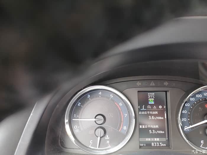 看我的雷凌18款燃油版,800多公里县道省道国道的油耗