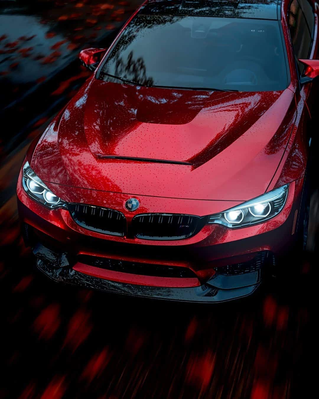 酒红色的宝马m4