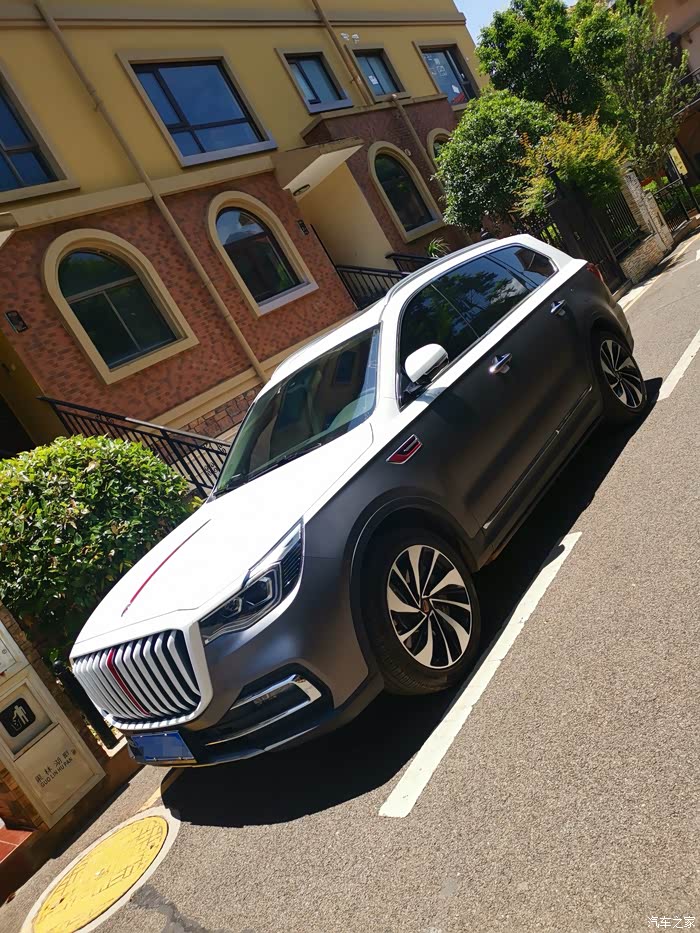 【图】hs7灰白双拼改色贴膜_红旗hs7论坛_汽车之家论坛