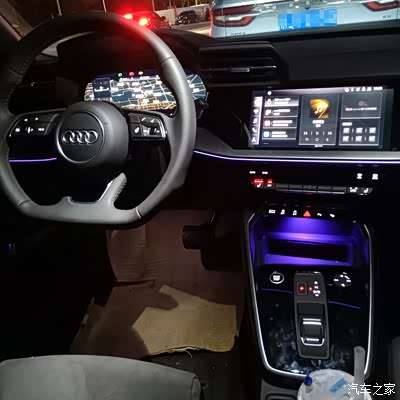 2021款全新奥迪a3 sportback夜晚灯光秀,街上最靓的仔