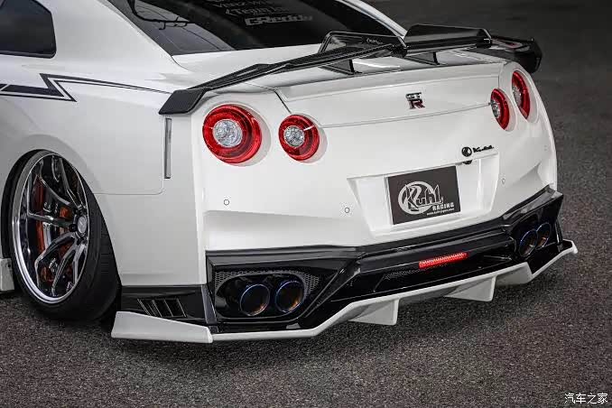 日产gtr改装kuhl款碳纤维尾翼