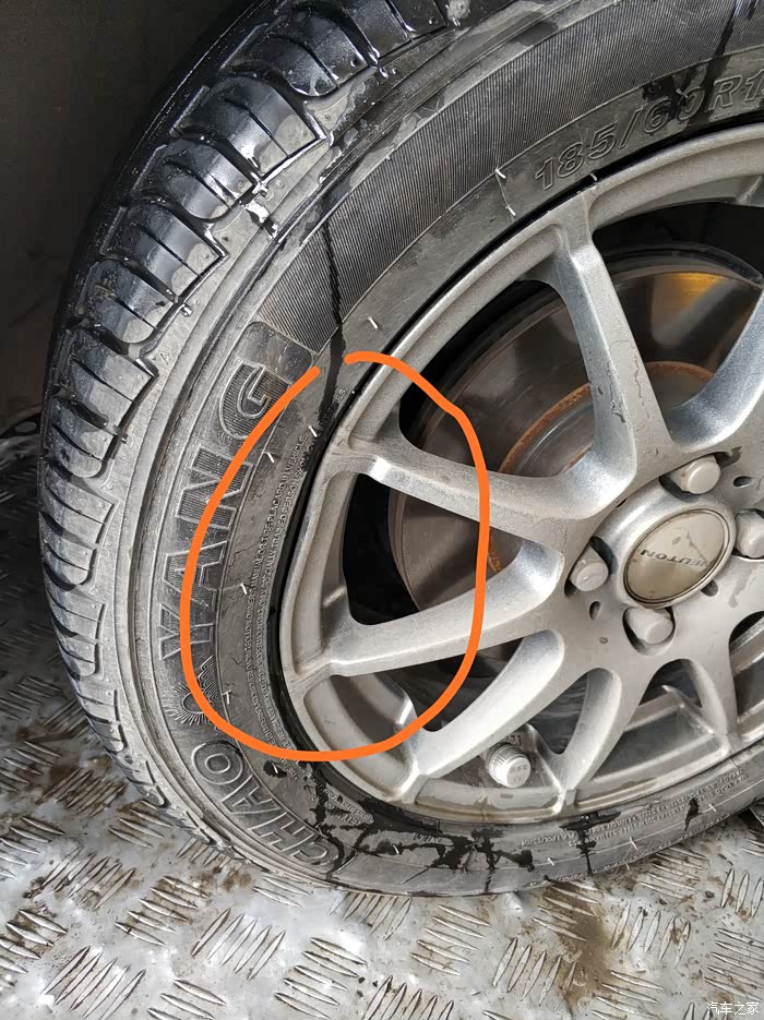 【图】铝合金轮毂变形_飞度论坛_汽车之家论坛