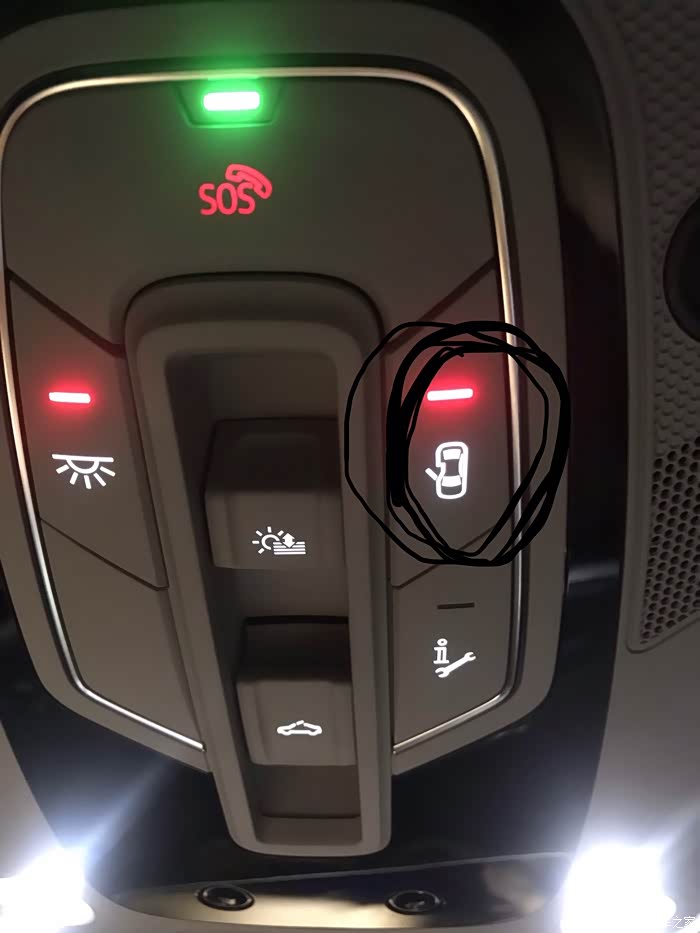 奥迪q5l顶部按键