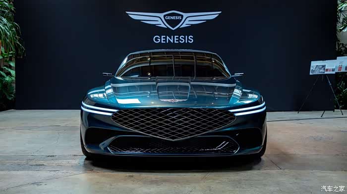 现代genesisx纯电概念车外观实拍图这么大个中网