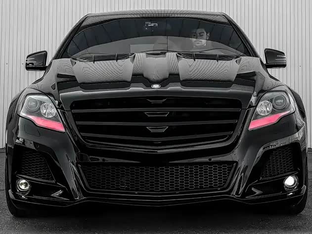 商务车也疯狂!奔驰r-class"黑武士"改装范儿,太酷了