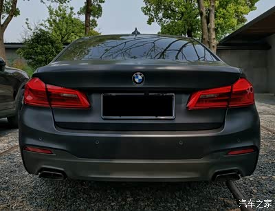 蓝天白云,分享尊享530li贴磨砂车衣作业!_宝马5系论坛_手机汽车之家