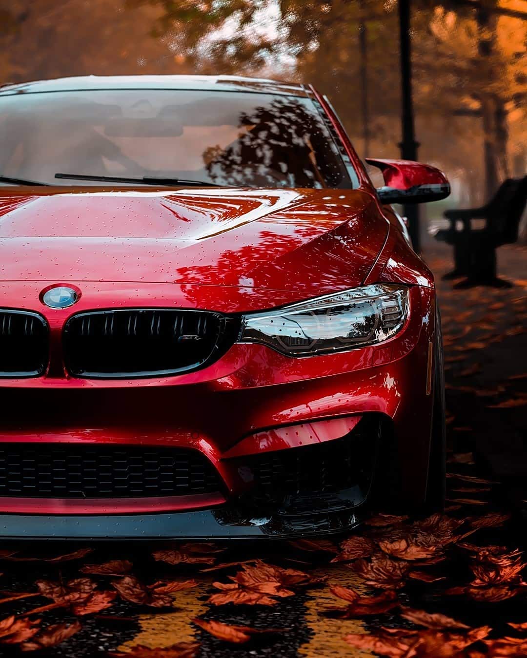 酒红色的宝马m4