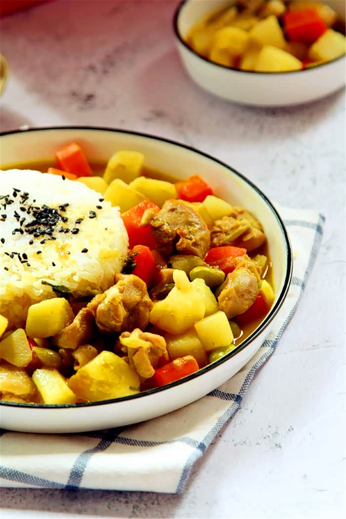 敢发就敢送美味的咖喱鸡盖浇饭分享