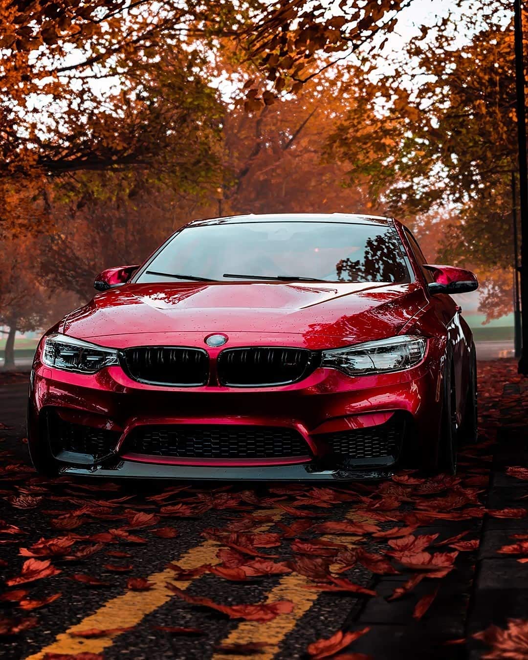 酒红色的宝马m4