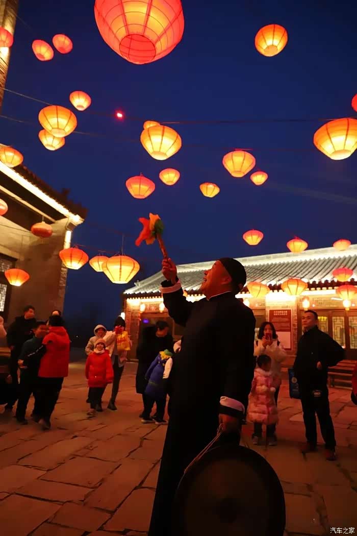 夜游土门关驿道小镇北方冬日灯光秀