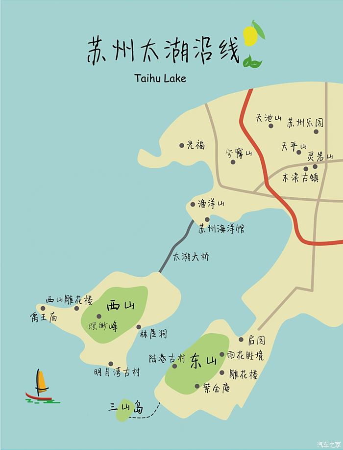 太湖西山岛地图图片