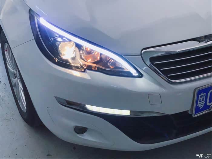 【图】换装新308大灯,只为两条灯眉_标致308s论坛_汽车之家论坛