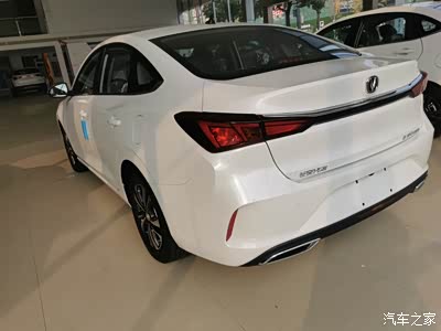 实拍白色逸动plus,造型帅气,空间充足!