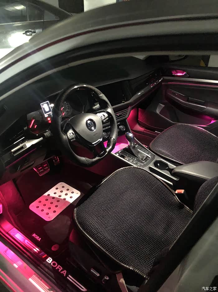 19款宝来自己动手加装30色氛围灯