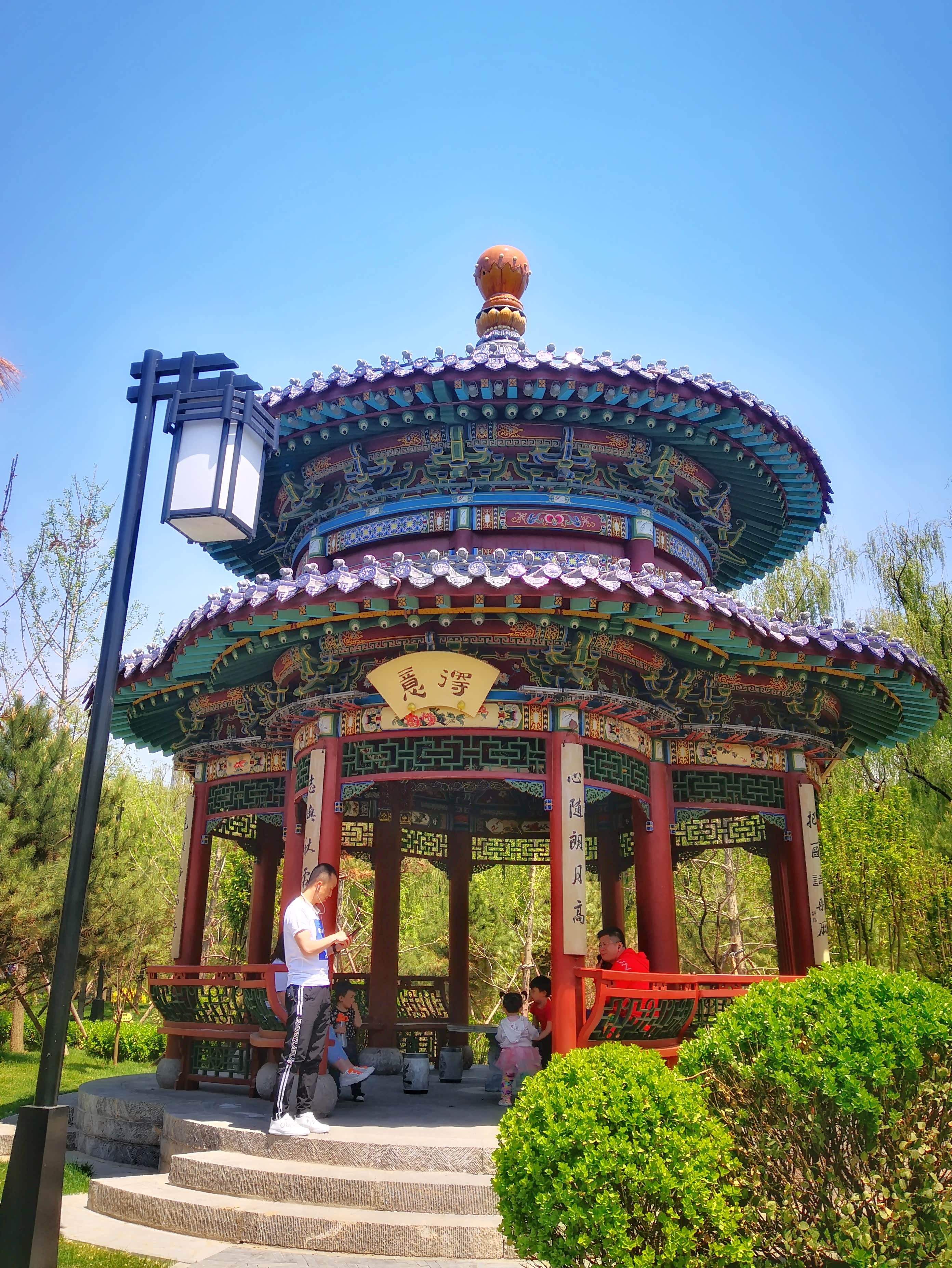 花与古建,相映生辉-太原迎泽公园真香