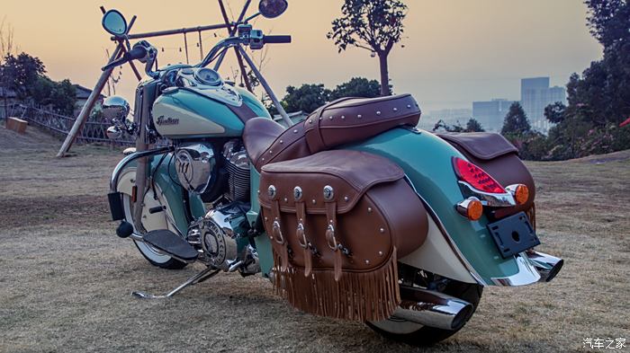 印第安酋长复古摩托车杨柳绿象牙白提车作业最好的2020年礼物