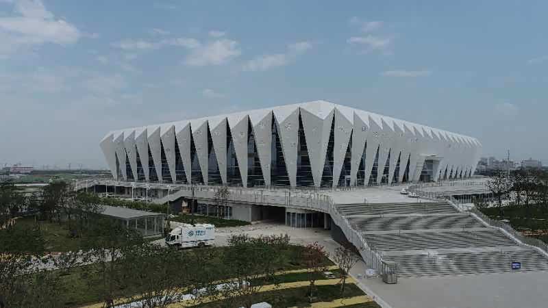 西安国际港务区十四运场馆受到众人追捧,成为新的网红打卡地.